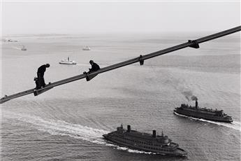 PETER STACKPOLE (1913-1997) A suite of five photographs documenting the construction of the Bay Bridge in San Francisco. 1935-36; print